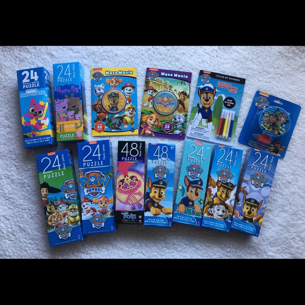 Paw Patrol bundle baby shark peppa pig trolls